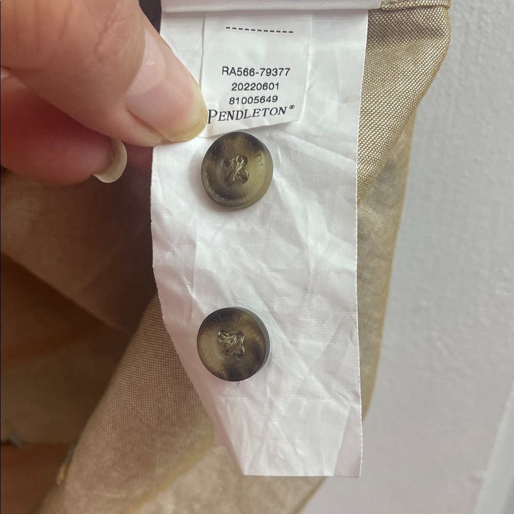 Pendleton Tan Short Sleeve Button Down Shirt NWT - image 7